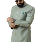 Classic Moss Green Achkan for Men | Elegant Ethnic Wear | Jaipurio